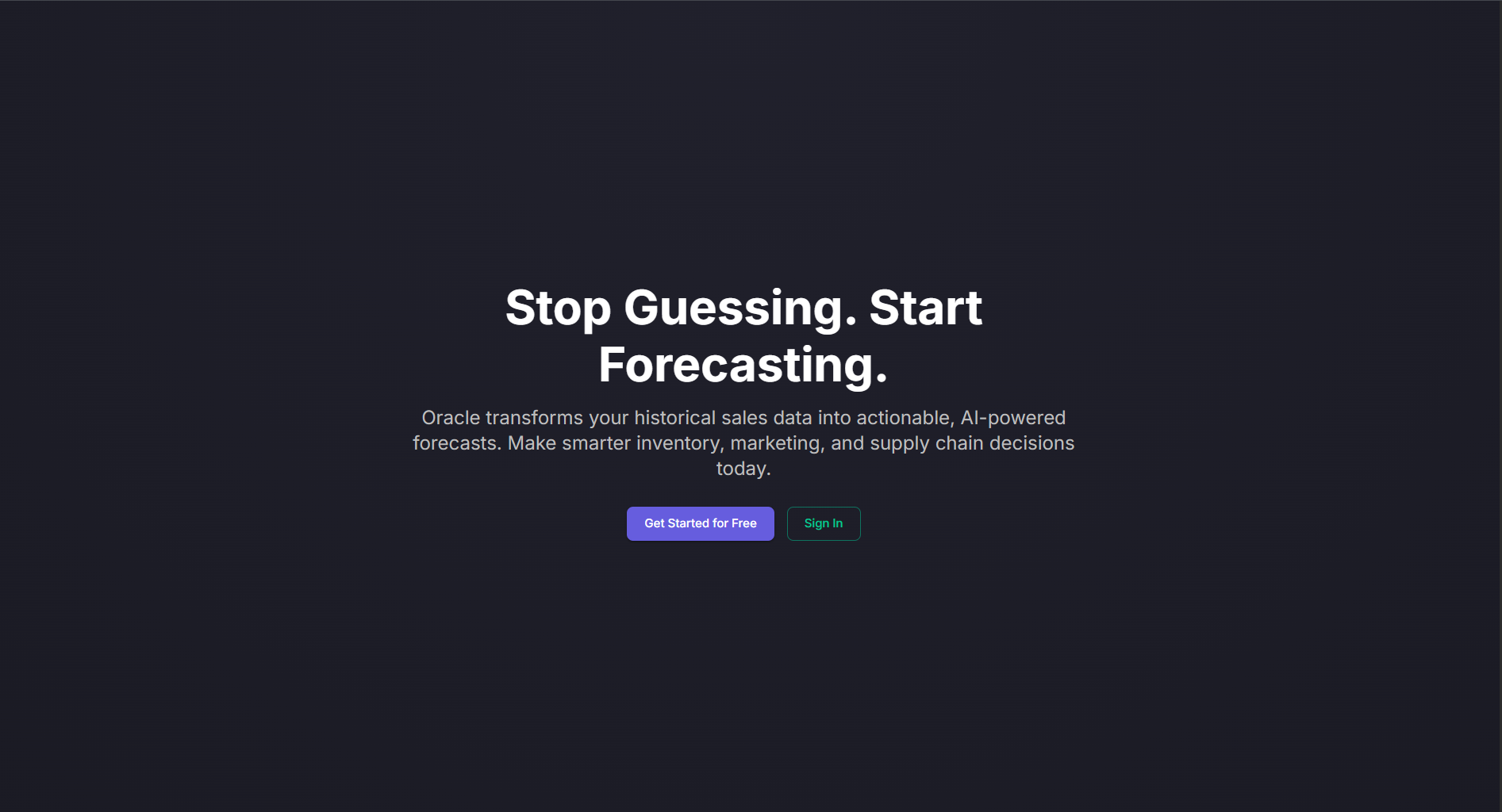 Oracle Project Preview